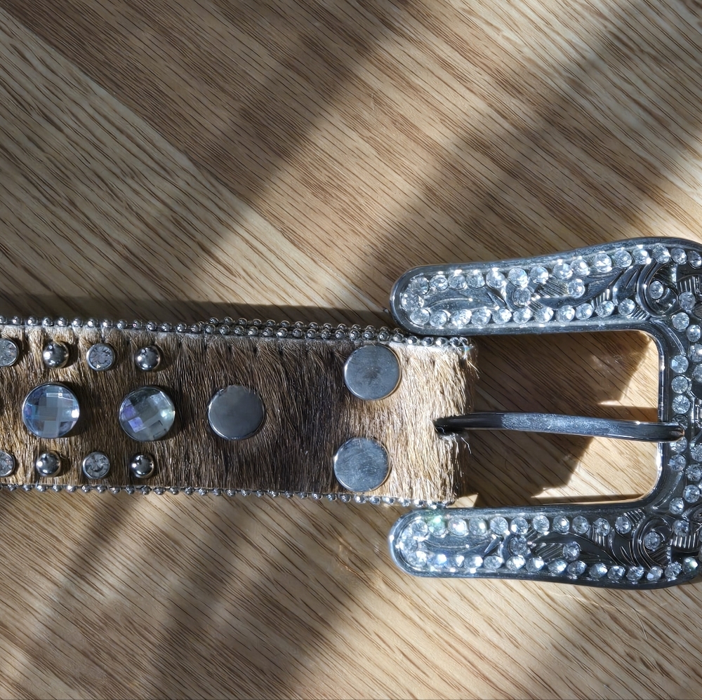 Blingy calf hide Nacona belt